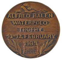NSZK 1986. "Alfred Balen vizilabda trófea" 1989. február 10-12." bronz díjérem eredet...