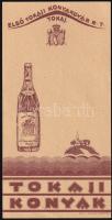 cca 1920 Első Tokaji Konyakgyár Rt. számolócédula