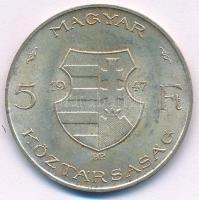 1947. 5Ft Ag "Kossuth" T:AU patina Adamo F8.1