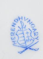 Herend virág mintás fogpiszkáló tartó. Kézzel festett, jelzett, kopássaL, m: 5 cm