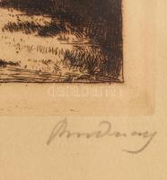 Rudnay Gyula (1878-1957): Vízhordó. rézkarc, papír, jelzett, 23×15 cm Névre szóló dedikálással Flesc...