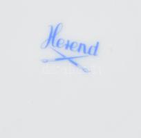 Herendi kaspó. Virágmintás, másodosztályú, jelzett, hibátlan, d: 19,5 cm, m: 16,5 cm