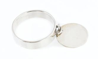 Ezüst(Ag) véshető emblémás gyűrű, jelzett, méret: 59, nettó: 4,5 g