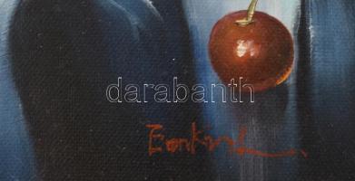 Frank jelzéssel: Csendélet. Olaj, vászon. Dekoratív fa keretben 30x40 cm