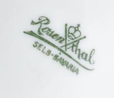 Rosenthal íróasztali szett, tinta- és tolltartó + tapper, jelzéssel, sérüléssel, h: 11,5, 17 cm