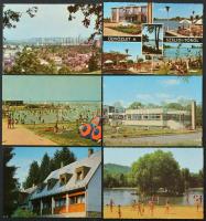 Kb. 100 db MODERN magyar város képeslap: főleg kisvárosok / Cca. 100 modern Hungarian town-view postcards