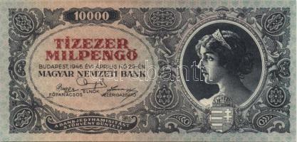 1946. 10.000MP (4x) egymásutáni sorszámmal T:II+ Csak egyszer hatva, törve nem!