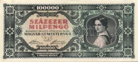 1946. 100.000MP (5x) egymásutáni sorszámmal T:I