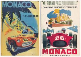 6 db MODERN reprint motívum képeslap: autós és autóversenyes reklámok / 6 modern reprint motive post...