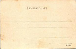 Vajdahunyad, Hunedoara; Vajda-Hunyad vára. Hirsch Adolf kiadása / castle. Art Nouveau (fl)