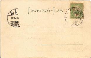 Vajdahunyad, Hunedoara; vár, Lovagterem, belső. Péntek Elek kiadása / castle, interior (EB)