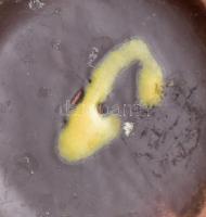 Piros-sárga retro kerámia váza, jelzéssel, hibátlan, m: 30 cm