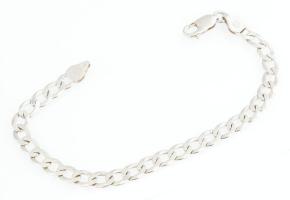 Ezüst(Ag) lapos pancer karkötő, jelzett, h: 18,5 cm, nettó: 5,9 g