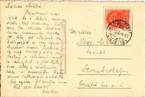 1941 Csíksomlyó, Sumuleu Ciuc; Kegytemplom / pilgrimage church. Aladics mérnök (Csíkszereda) photo (...