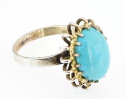 Ezüst(Ag) gyűrű, jelzett, méret: 55, bruttó: 3,9 g