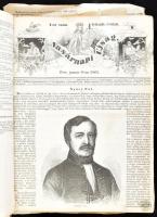 1861 A Vasárnapi Újság 1861-es, hiányos évfolyama. Gazdag fametszetű képanyaggal illusztrált. Rossz ...