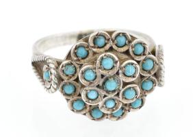 Ezüst(Ag) gyűrű, jelzett, méret: 50, bruttó: 3,8 g