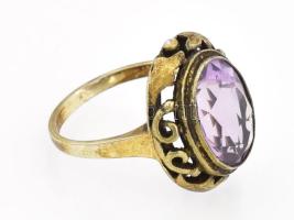 Ezüst(Ag) gyűrű, jelzett, méret: 55, bruttó: 4,7 g