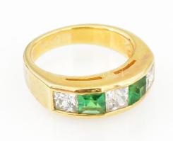 Ezüst(Ag) gyűrű, jelzett, méret: 51, bruttó: 5 g