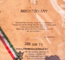 1915 Tokaji Asszúeszencia. Tokaj kereskedőház Rt, Magyarország, Sátoraljaújhely 2000, Tolcsva tanúsí...