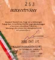 1904 Tokaji Asszúeszencia. Tokaj kereskedőház Rt, Magyarország, Sátoraljaújhely 2000, Tolcsva tanúsí...