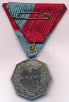 ~1900. "Ép ész edzett testben él" jelzett Ag sport emlékérem, mellszalagon (13,00g/0.800/3...