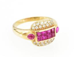 Ezüst(Ag) gyűrű, jelzett, méret: 54, bruttó: 4,8 g