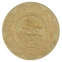 2001. "50 éves a Vésnök Kft. története" aranyozott fém emlékérem dísztokban (60mm) T:PP ujjlenyomat
