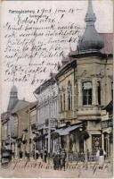 1908 Marosvásárhely, Targu Mures; Széchenyi tér, üzletek. Vincze és Leopold kiadása / square, shops (Rb)