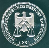 Németország 1989. "Szövetségi Alkotmányi Bíróság - Karlsruhe" Ag 20,4g emlékérem T:PP