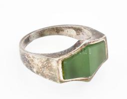 Ezüst(Ag) gyűrű, jelzett, méret: 54, bruttó: 4,7 g