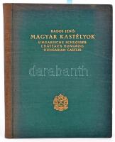 Rados Jenő: Magyar kastélyok. Ungarische Schlösser. Châteaux hongrois. Hungarian Castles. Bp., 1931, Műemlékek Országos Bizottsága - Könyvbarátok Szövetsége (Kir. M. Egyetemi Nyomda), 238+(1) p. A 21-211 oldalak között fekete-fehér fotókkal, valamint szövegközi illusztrációkkal. Kiadói aranyozott egészvászon-kötés, részben kissé fakó borítóval, kopott gerinccel. A belső kötéstáblán Haranghy Jenő (1894-1951) grafikus, festő- és iparművész, művészeti író, plakát- és bélyegtervező ex libris-szével.