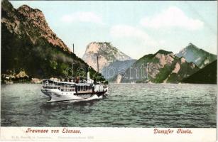 Ebensee, Traunsee von Ebensee, Dampfer Gisela / steamship