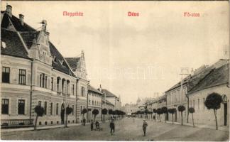 1911 Déva, Megyeház, Fő utca / county hall, main street (Rb)