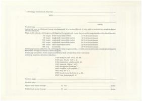 Budapest 1990. "Konzumbank Rt" letéti jegye 100.000Ft névértékben, "MINTA" felül...