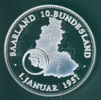 Németország 1989. "Saar-vidék" Ag 20g emlékérem T:PP