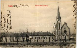 1908 Lugos, Lugoj; Református templom. Nemes Kálmán kiadása / Calvinist church (EK)