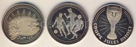 NSZK 1974. "Labdarúgó VB" 3klg Ag emlékérem 3x15g, szettben T:PP Díszdobozban!