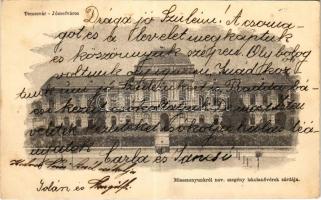 1906 Temesvár, Timisoara; Józsefváros, Miasszonyunkról nevezett szegény iskolanővérek zárdája / nunnery (fl)