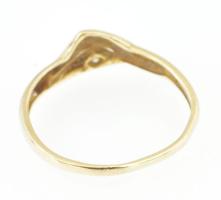 14K arany (Au) gyűrű 0,92 g cirkón kővel jelzett m: 49