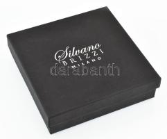Silvano Brizzi olasz design Ezüst (Ag) nyaklánnc, köves medállal 3,35 g leírással, eredeti dobozában