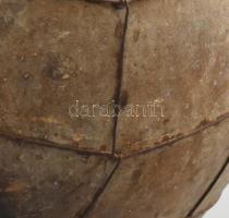 cca 1900 Gömöri káposztásfazék. Drótozott, korabeli foltozással. Kopással, szép állapotban, m: 34 cm...