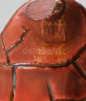 Zsolnay repesztett ökörvér mázas csóka váza. Hibátlan, jelzéssel, m: 13,5 cm