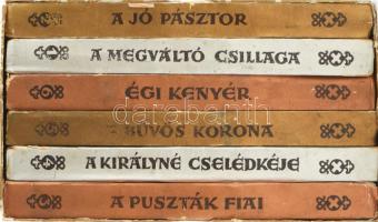 Szent István országa sorozat 6 db kötetet eredeti kiadói tékával. Papírborítók kissé kopottak