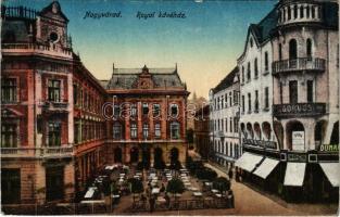 Nagyvárad, Oradea; Royal kávéház, fogorvos, Duna biztosító, Koch üzlete / cafe, dentist, insurance company, shop (EK)