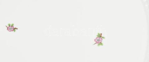 Herendi nagyméretű kerek virágmintás kínáló. Elgravírozott masszába nyomott jelzéssel. Kézzel festet...