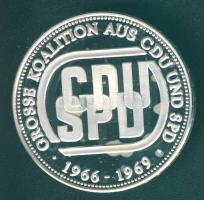 Németország 1989. "Nagykoalíció" Ag 20g emlékérem T:PP