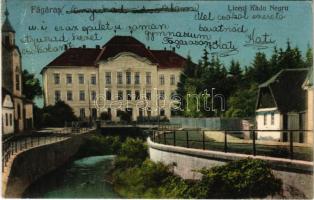 1928 Fogaras, Fagaras; Liceul Radu Negru / iskola / school