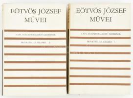 Eötvös József: A XIX. század uralkodó eszméinek befolyása az államra. I-II. köt. Helikon, 1981, kiadói egészvászon kötés.