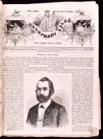 1862 A Vasárnapi Újság 1862-es, hiányos évfolyama. Gazdag fametszetű képanyaggal illusztrált. Rossz ...